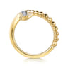Serpentina - 14K Yellow Gold Bujukan Diamond Open Snake Ring - 0.25 ct