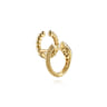 Serpentina - 14K Yellow Gold Bujukan Diamond and Ruby Snake Stuggies Earrings - 0.05 ct