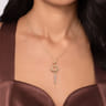 Serpentina - 14K Yellow Gold Diamond Snake Drop Necklace - 0.18 ct