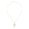 Serpentina - 14K Yellow Gold Diamond Snake Pendant Necklace - 0.75 ct