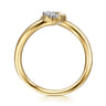 Serpentina - 14K Yellow Gold Diamond Snake Twisted Ring - 0.15 ct
