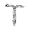 Serpentina - 925 Sterling Silver Snake Bujukan Ruby Bypass Ring