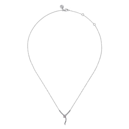 Serpentina - 925 Sterling Silver Snake Bujukan Ruby Y Necklace