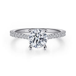 Shanna - 14K White Gold Round Diamond Engagement Ring