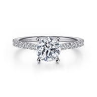 Shanna - 14K White Gold Round Diamond Engagement Ring