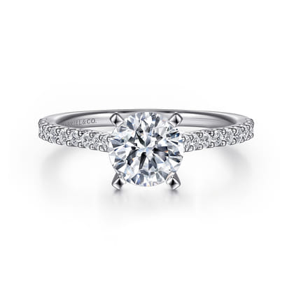 Shanna - 14K White Gold Round Diamond Engagement Ring