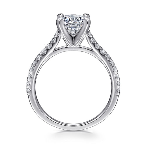 Shanna - 14K White Gold Round Diamond Engagement Ring - 0.28 ct - Shot 2