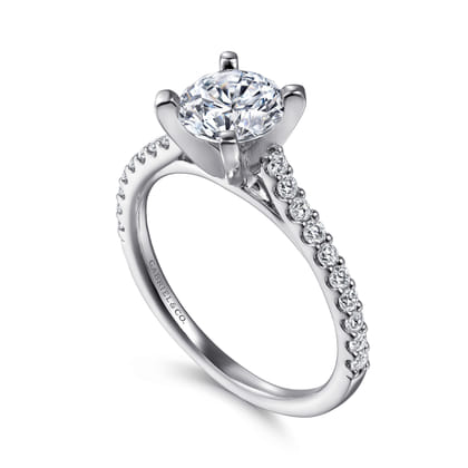 Shanna - 14K White Gold Round Diamond Engagement Ring