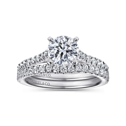 Shanna - 14K White Gold Round Diamond Engagement Ring