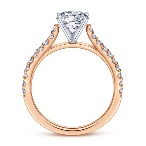 Shanna - 14K White-Rose Gold Round Diamond Engagement Ring - 0.28 ct - Shot 2