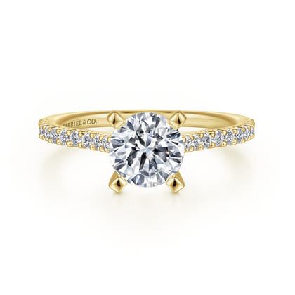 Shanna - 14K Yellow Gold Round Diamond Engagement Ring