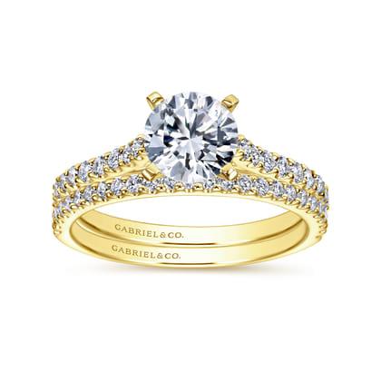 Shanna - 14K Yellow Gold Round Diamond Engagement Ring