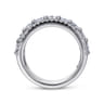 Fancy Wedding Ring in 14k White Gold with  Natural Diamond at Gabriel & Co.