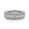 Fancy Wedding Ring in 14k White Gold with  Natural Diamond at Gabriel & Co.