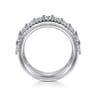 Fancy Wedding Ring in 14k White Gold with  Natural Diamond at Gabriel & Co.