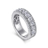 Fancy Wedding Ring in 14k White Gold with  Natural Diamond at Gabriel & Co.