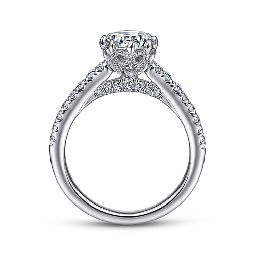 Sherilynn - 14K White Gold Round Diamond Engagement Ring - 0.41 ct - Shot 2