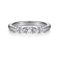 Siena - 14K White Gold 5 Stone Diamond Anniversary Band