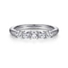 Straight Wedding Ring in 14k White Gold with Round Natural Diamond at Gabriel & Co.