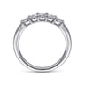 Straight Wedding Ring in 14k White Gold with Round Natural Diamond at Gabriel & Co.