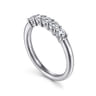 Straight Wedding Ring in 14k White Gold with Round Natural Diamond at Gabriel & Co.