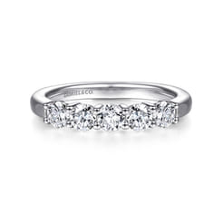 Siena - 14K White Gold 5 Stone Diamond Anniversary Band