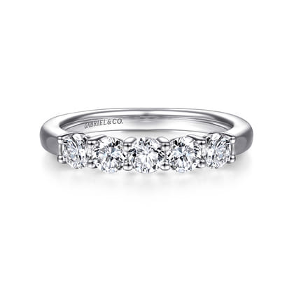 Siena - 14K White Gold 5 Stone Diamond Anniversary Band