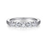 Straight Wedding Ring in 14k White Gold with Round Natural Diamond at Gabriel & Co.