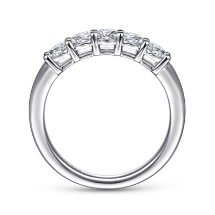 Siena - 14K White Gold 5 Stone Diamond Anniversary Band