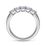 Straight Wedding Ring in 14k White Gold with Round Natural Diamond at Gabriel & Co.