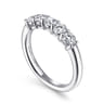 Straight Wedding Ring in 14k White Gold with Round Natural Diamond at Gabriel & Co.