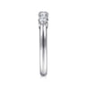 Straight Wedding Ring in 14k White Gold with Round Natural Diamond at Gabriel & Co.