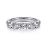 Fancy Wedding Ring in 14k White Gold with Round Natural Diamond at Gabriel & Co.