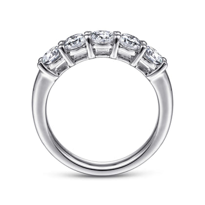 Siena - 14K White Gold 5 Stone Diamond Anniversary Band