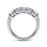 Fancy Wedding Ring in 14k White Gold with Round Natural Diamond at Gabriel & Co.
