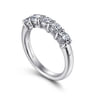 Fancy Wedding Ring in 14k White Gold with Round Natural Diamond at Gabriel & Co.