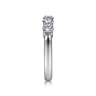 Fancy Wedding Ring in 14k White Gold with Round Natural Diamond at Gabriel & Co.