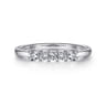 Straight Wedding Ring in 14k White Gold with Round Natural Diamond at Gabriel & Co.