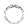 Straight Wedding Ring in 14k White Gold with Round Natural Diamond at Gabriel & Co.