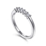 Straight Wedding Ring in 14k White Gold with Round Natural Diamond at Gabriel & Co.