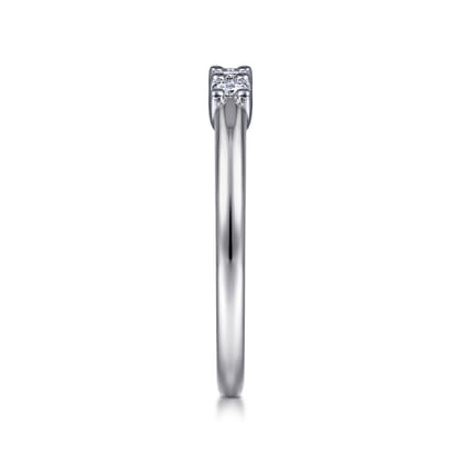 Siena - 14K White Gold 5 Stone Shared Prong Diamond Anniversary Band