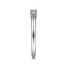 Straight Wedding Ring in 14k White Gold with Round Natural Diamond at Gabriel & Co.