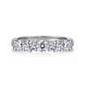 Fancy Wedding Ring in 14k White Gold with Round Natural Diamond at Gabriel & Co.