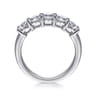 Fancy Wedding Ring in 14k White Gold with Round Natural Diamond at Gabriel & Co.