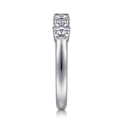 Siena - 14K White Gold 5 Stone Shared Prong Diamond Anniversary Band