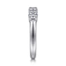 Fancy Wedding Ring in 14k White Gold with Round Natural Diamond at Gabriel & Co.