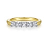 Straight Wedding Ring in 14k Yellow/white Gold with Round Natural Diamond at Gabriel & Co.