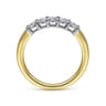 Straight Wedding Ring in 14k Yellow/white Gold with Round Natural Diamond at Gabriel & Co.
