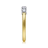 Straight Wedding Ring in 14k Yellow/white Gold with Round Natural Diamond at Gabriel & Co.