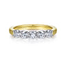 Straight Wedding Ring in 14k Yellow/white Gold with Round Natural Diamond at Gabriel & Co.